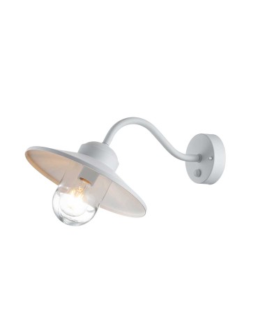 Elstead Lighting Latarnia naścienna z czujnikiem PIR Klampenborg - 1 źródło światła - Biała IP44 KLAMPENBORG-PIR-WHT