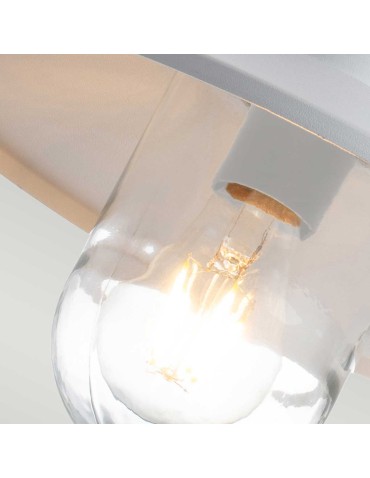 Elstead Lighting Latarnia naścienna z czujnikiem PIR Klampenborg - 1 źródło światła - Biała IP44 KLAMPENBORG-PIR-WHT - produkt 2