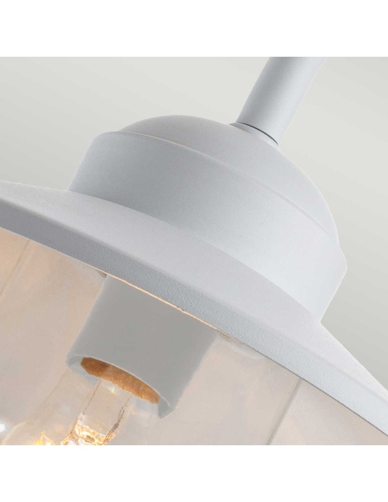 Elstead Lighting Latarnia naścienna z czujnikiem PIR Klampenborg - 1 źródło światła - Biała IP44 KLAMPENBORG-PIR-WHT
