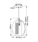 Lampy wiszące - Elstead Lighting Mała lampa wisząca Asher II - 1 źródło światła KL-ASHER-MP-AP - product 5