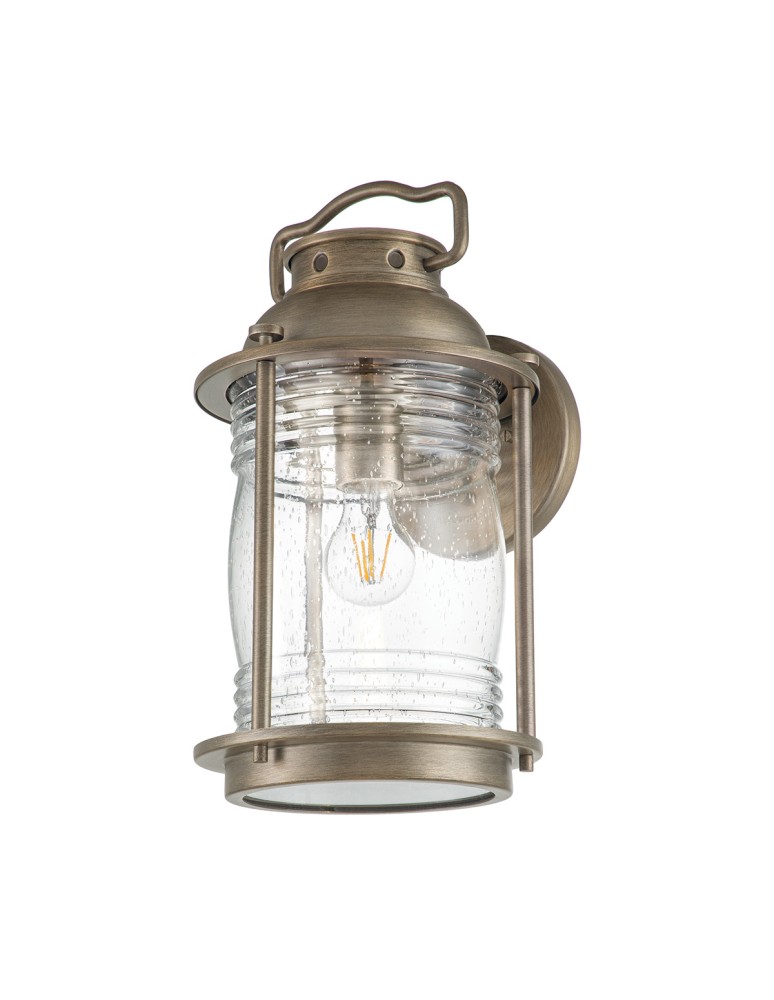 Elstead Lighting Duża latarnia naścienna Ashland Bay - 1 źródło światła - Oksydowany brąz IP44 KL-ASHLANDBAY2-L-BU Elstead Lighting Duża latarnia naścienna Ashland Bay - 1 źródło światła - Oksydowany brąz IP44 KL-ASHLANDBAY2-L-BU