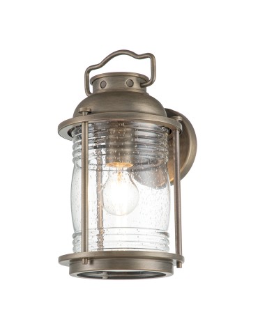 Elstead Lighting Średnia latarnia naścienna Ashland Bay - 1 źródło światła - Oksydowany brąz IP44 KL-ASHLANDBAY2-M-BU