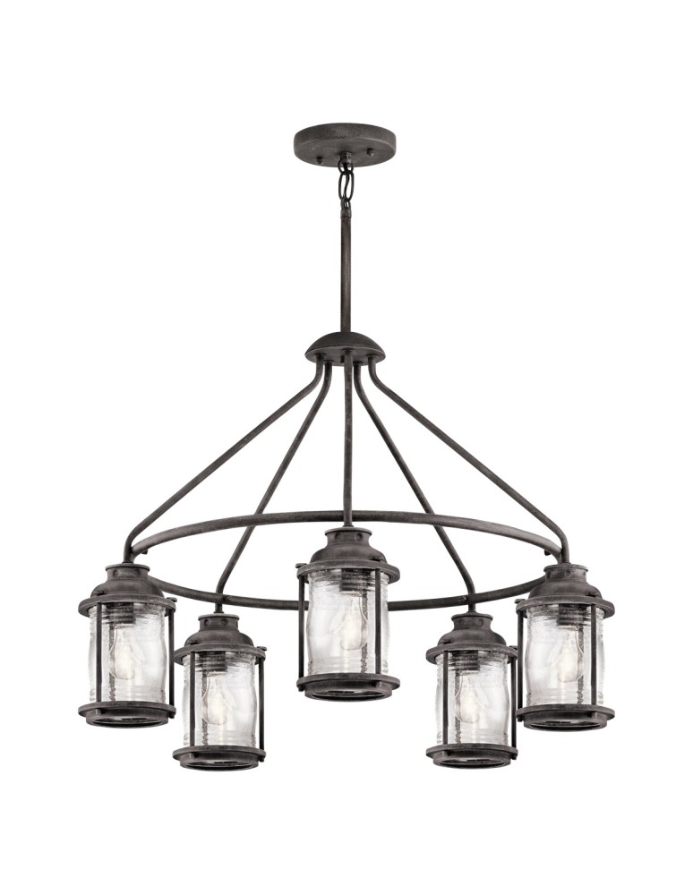 Elstead Lighting Latarnia wisząca Ashland Bay - 5 źródeł światła - Postarzany cynk IP44 KL-ASHLANDBAY-5P Elstead Lighting Latarnia wisząca Ashland Bay - 5 źródeł światła - Postarzany cynk IP44 KL-ASHLANDBAY-5P