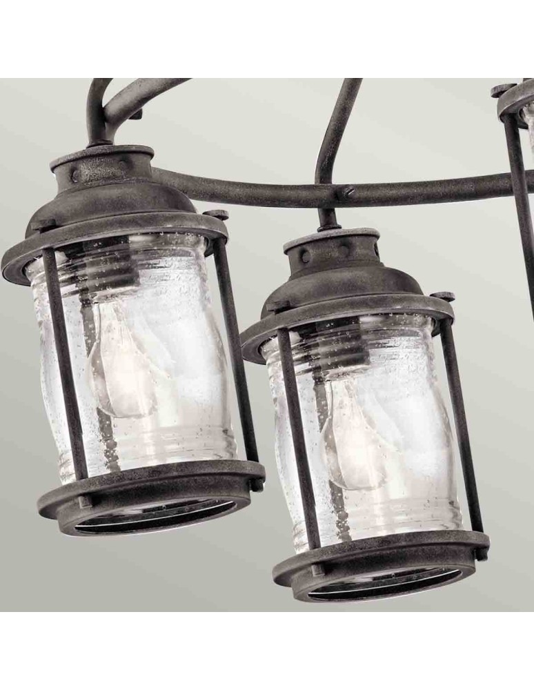Elstead Lighting Latarnia wisząca Ashland Bay - 5 źródeł światła - Postarzany cynk IP44 KL-ASHLANDBAY-5P Elstead Lighting Latarnia wisząca Ashland Bay - 5 źródeł światła - Postarzany cynk IP44 KL-ASHLANDBAY-5P