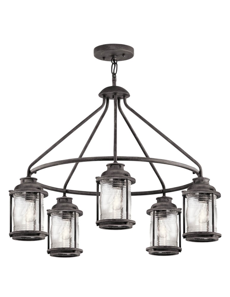 Elstead Lighting Latarnia wisząca Ashland Bay - 5 źródeł światła - Postarzany cynk IP44 KL-ASHLANDBAY-5P Elstead Lighting Latarnia wisząca Ashland Bay - 5 źródeł światła - Postarzany cynk IP44 KL-ASHLANDBAY-5P