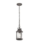 Lampy zewnętrzne wiszące - Elstead Lighting Mała latarnia wisząca Ashland Bay - 1 źródło światła - Postarzany cynk IP44 KL-ASHLANDBAY8-S - product 1