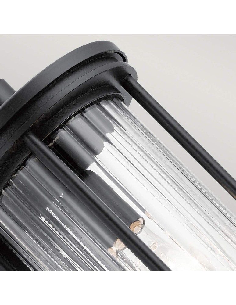 Elstead Lighting Średnia latarnia naścienna Barras - 1 źródło światła IP44 KL-BARRAS2-M-BK Elstead Lighting Średnia latarnia naścienna Barras - 1 źródło światła IP44 KL-BARRAS2-M-BK