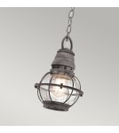 Lampy zewnętrzne wiszące - Elstead Lighting Mała latarnia wisząca Bridge Point - 1 źródło światła - Postarzany cynk IP44 KL-BRIDGEPOINT8S - product 3