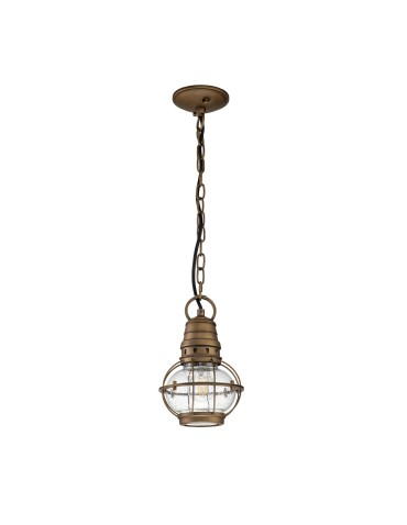 Elstead Lighting Mała latarnia wisząca Bridge Point - 1 źródło światła - Naturalny mosiądz IP44 KL-BRIDGEPOINT8S-NBR - produkt 2