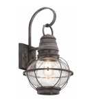 Kinkiety zewnętrzne - Elstead Lighting Duża latarnia naścienna Bridge Point - 1 źródło światła - Postarzany cynk IP44 KL-BRIDGEPOINT-L - product 1