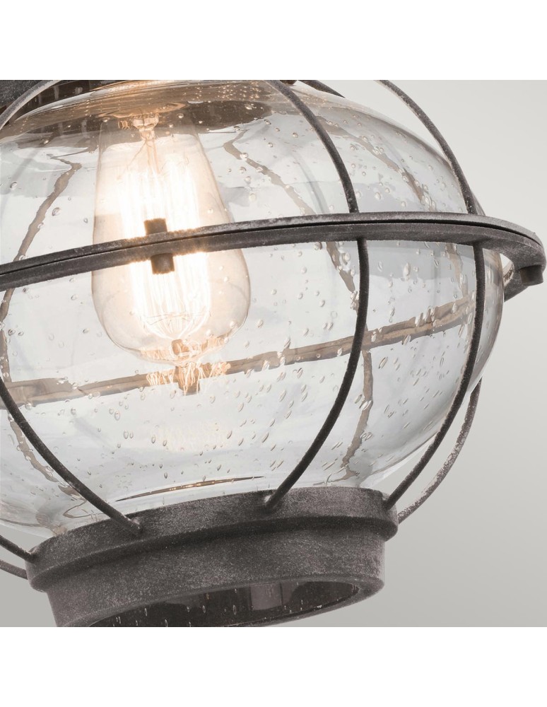 Elstead Lighting Duża latarnia naścienna Bridge Point - 1 źródło światła - Postarzany cynk IP44 KL-BRIDGEPOINT-L