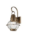 Elstead Lighting Duża latarnia naścienna Bridge Point - 1 źródło światła - Naturalny mosiądz IP44 KL-BRIDGEPOINT-L-NBR