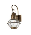 Kinkiety zewnętrzne - Elstead Lighting Duża latarnia naścienna Bridge Point - 1 źródło światła - Naturalny mosiądz IP44 KL-BRIDGEPOINT-L-NBR - product 2