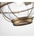 Kinkiety zewnętrzne - Elstead Lighting Duża latarnia naścienna Bridge Point - 1 źródło światła - Naturalny mosiądz IP44 KL-BRIDGEPOINT-L-NBR - product 4