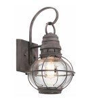 Kinkiety zewnętrzne - Elstead Lighting Średnia latarnia naścienna Bridge Point - 1 źródło światła - Postarzany cynk IP44 KL-BRIDGEPOINT-M - product 1