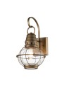 Elstead Lighting Średnia latarnia naścienna Bridge Point - 1 źródło światła - Naturalny mosiądz IP44 KL-BRIDGEPOINT-M-NB