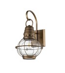 Kinkiety zewnętrzne - Elstead Lighting Średnia latarnia naścienna Bridge Point - 1 źródło światła - Naturalny mosiądz IP44 KL-BRIDGEPOINT-M-NB - product 2