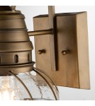 Kinkiety zewnętrzne - Elstead Lighting Średnia latarnia naścienna Bridge Point - 1 źródło światła - Naturalny mosiądz IP44 KL-BRIDGEPOINT-M-NB - product 4