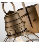 Kinkiety zewnętrzne - Elstead Lighting Średnia latarnia naścienna Bridge Point - 1 źródło światła - Naturalny mosiądz IP44 KL-BRIDGEPOINT-M-NB - product 5