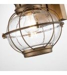 Kinkiety zewnętrzne - Elstead Lighting Średnia latarnia naścienna Bridge Point - 1 źródło światła - Naturalny mosiądz IP44 KL-BRIDGEPOINT-M-NB - product 6