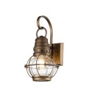 Kinkiety zewnętrzne - Elstead Lighting Mała latarnia naścienna Bridge Point - 1 źródło światła - Naturalny mosiądz IP44 KL-BRIDGEPOINT-S-NBR - product 1