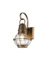 Elstead Lighting Mała latarnia naścienna Bridge Point - 1 źródło światła - Naturalny mosiądz IP44 KL-BRIDGEPOINT-S-NBR