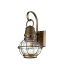Kinkiety zewnętrzne - Elstead Lighting Mała latarnia naścienna Bridge Point - 1 źródło światła - Naturalny mosiądz IP44 KL-BRIDGEPOINT-S-NBR - product 2
