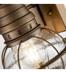 Kinkiety zewnętrzne - Elstead Lighting Mała latarnia naścienna Bridge Point - 1 źródło światła - Naturalny mosiądz IP44 KL-BRIDGEPOINT-S-NBR - product 4