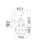 Kinkiety zewnętrzne - Elstead Lighting Mała latarnia naścienna Bridge Point - 1 źródło światła - Naturalny mosiądz IP44 KL-BRIDGEPOINT-S-NBR - product 6