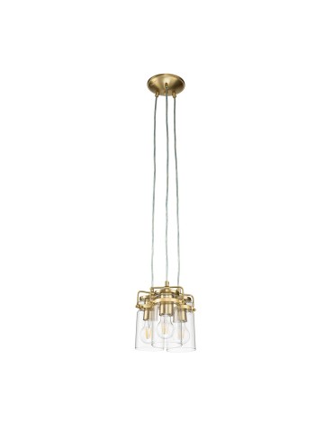 Elstead Lighting Lampa wisząca Brinley - 3 źródła światła - Szczotkowany mosiądz KL-BRINLEY3-BB - produkt 2