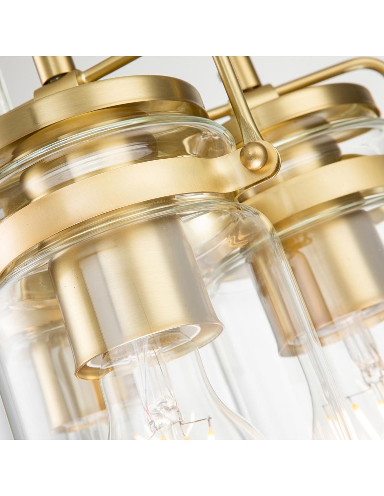 Lampy wiszące - Elstead Lighting Lampa wisząca Brinley - 3 źródła światła - Szczotkowany mosiądz KL-BRINLEY3-BB - product kolory-swiatla.pl 5