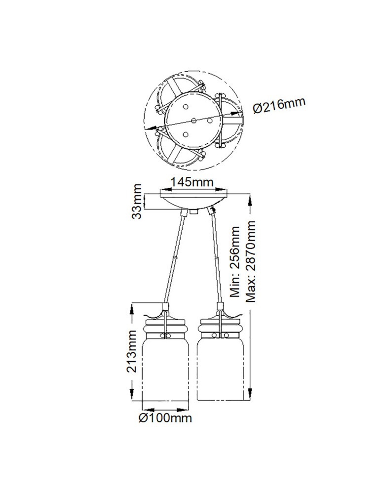 Lampy wiszące - Elstead Lighting Lampa wisząca Brinley - 3 źródła światła - Szczotkowany mosiądz KL-BRINLEY3-BB - product kolory-swiatla.pl 6