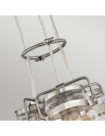 Elstead Lighting Lampa wisząca Brinley - 3 źródła światła - Szczotkowany nikiel KL-BRINLEY3-NI - produkt 2