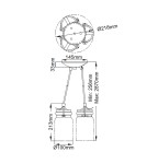 Lampy wiszące - Elstead Lighting Lampa wisząca Brinley - 3 źródła światła - Szczotkowany nikiel KL-BRINLEY3-NI - product 5