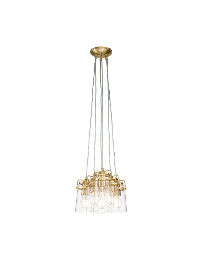 Elstead Lighting Lampa wisząca Brinley - 6 źródeł światła - Szczotkowany mosiądz KL-BRINLEY6-BB Elstead Lighting Lampa wisząca Brinley - 6 źródeł światła - Szczotkowany mosiądz KL-BRINLEY6-BB