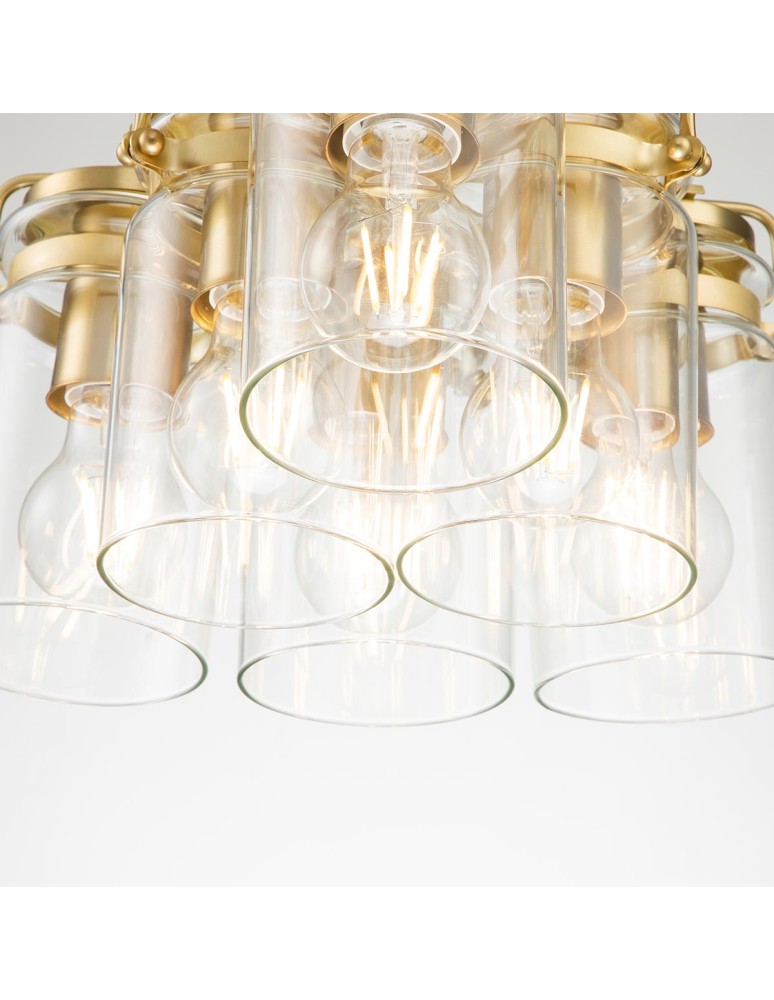 Elstead Lighting Lampa wisząca Brinley - 6 źródeł światła - Szczotkowany mosiądz KL-BRINLEY6-BB Elstead Lighting Lampa wisząca Brinley - 6 źródeł światła - Szczotkowany mosiądz KL-BRINLEY6-BB