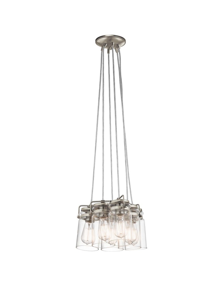 Elstead Lighting Lampa wisząca Brinley - 6 źródeł światła - Szczotkowany nikiel KL-BRINLEY6-NI Elstead Lighting Lampa wisząca Brinley - 6 źródeł światła - Szczotkowany nikiel KL-BRINLEY6-NI