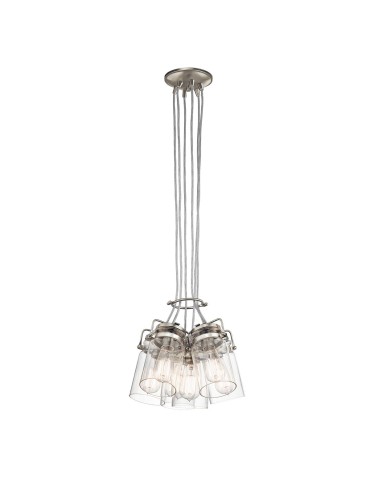 Elstead Lighting Lampa wisząca Brinley - 6 źródeł światła - Szczotkowany nikiel KL-BRINLEY6-NI - produkt 2