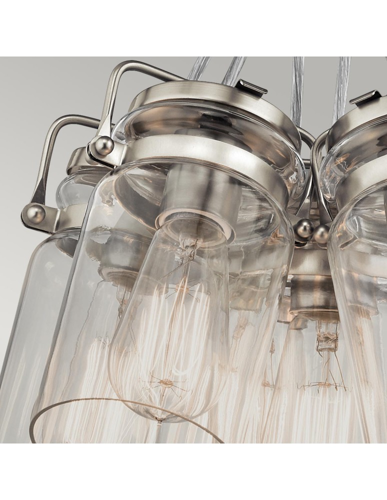 Elstead Lighting Lampa wisząca Brinley - 6 źródeł światła - Szczotkowany nikiel KL-BRINLEY6-NI Elstead Lighting Lampa wisząca Brinley - 6 źródeł światła - Szczotkowany nikiel KL-BRINLEY6-NI