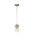 Elstead Lighting Mała lampa wisząca Brinley - 1 źródło światła - Szczotkowany mosiądz KL-BRINLEY-MP-BB Elstead Lighting Mała lampa wisząca Brinley - 1 źródło światła - Szczotkowany mosiądz KL-BRINLEY-MP-BB