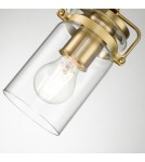 Elstead Lighting Mała lampa wisząca Brinley - 1 źródło światła - Szczotkowany mosiądz KL-BRINLEY-MP-BB Elstead Lighting Mała lampa wisząca Brinley - 1 źródło światła - Szczotkowany mosiądz KL-BRINLEY-MP-BB