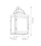 Elstead Lighting Średnia latarnia naścienna Carlson - 2 źródła świata IP44 KL-CARLSON-M-RZ Elstead Lighting Średnia latarnia naścienna Carlson - 2 źródła świata IP44 KL-CARLSON-M-RZ