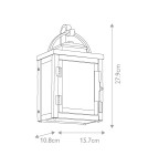 Elstead Lighting Mała latarnia naścienna Carlson - 1 źródło światła IP44 KL-CARLSON-S-RZ Elstead Lighting Mała latarnia naścienna Carlson - 1 źródło światła IP44 KL-CARLSON-S-RZ