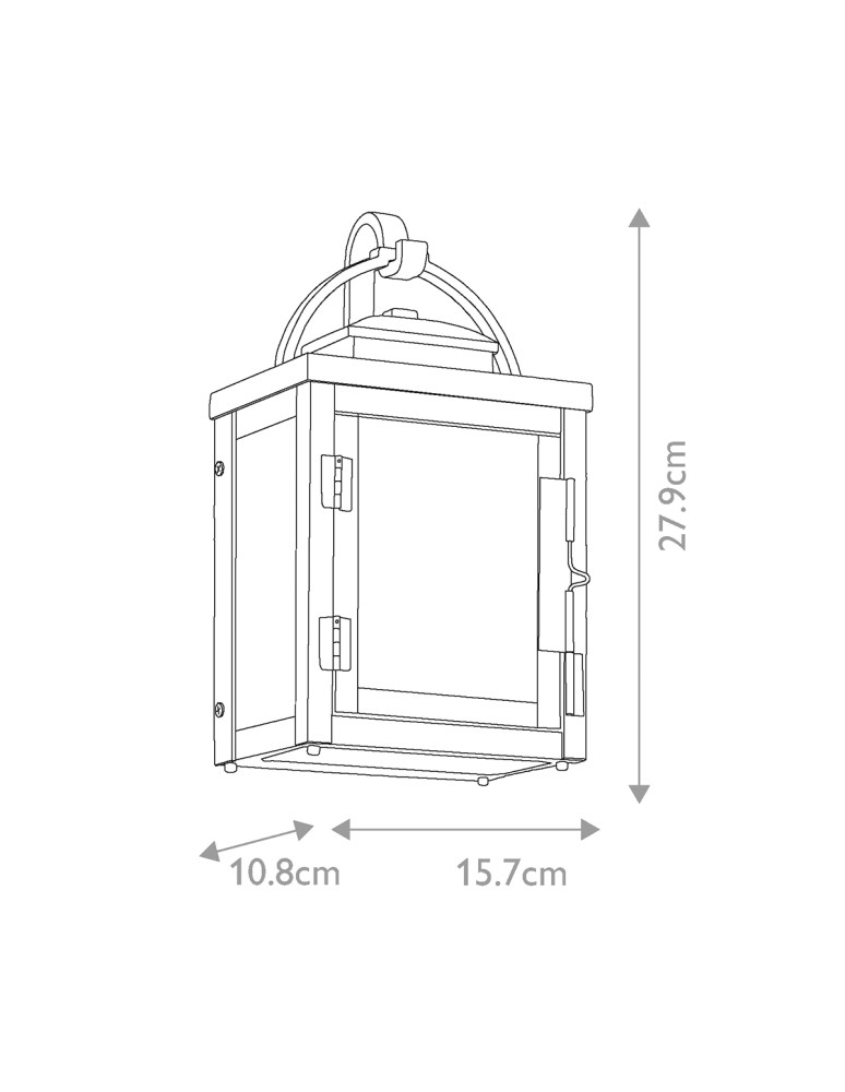 Elstead Lighting Mała latarnia naścienna Carlson - 1 źródło światła IP44 KL-CARLSON-S-RZ Elstead Lighting Mała latarnia naścienna Carlson - 1 źródło światła IP44 KL-CARLSON-S-RZ