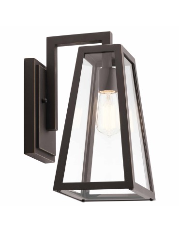 Elstead Lighting Średnia latarnia naścienna Delison - 1 źródło światła IP44 KL-DELISON-M-RZ