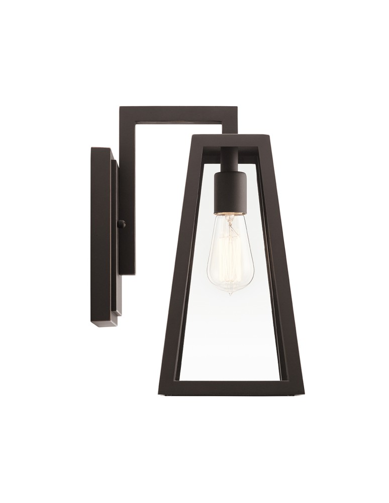 Elstead Lighting Średnia latarnia naścienna Delison - 1 źródło światła IP44 KL-DELISON-M-RZ