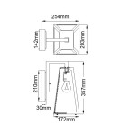 Kinkiety zewnętrzne - Elstead Lighting Średnia latarnia naścienna Delison - 1 źródło światła IP44 KL-DELISON-M-RZ - product 7