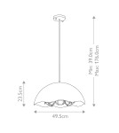 Elstead Lighting Lampa wisząca Fracture - 3 źródła światła KL-FRACTURE-P-M Elstead Lighting Lampa wisząca Fracture - 3 źródła światła KL-FRACTURE-P-M