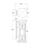 Kinkiety zewnętrzne - Elstead Lighting Średnia latarnia naścienna Franceasi - 1 źródło światła IP44 KL-FRANCEASI-M - product 5