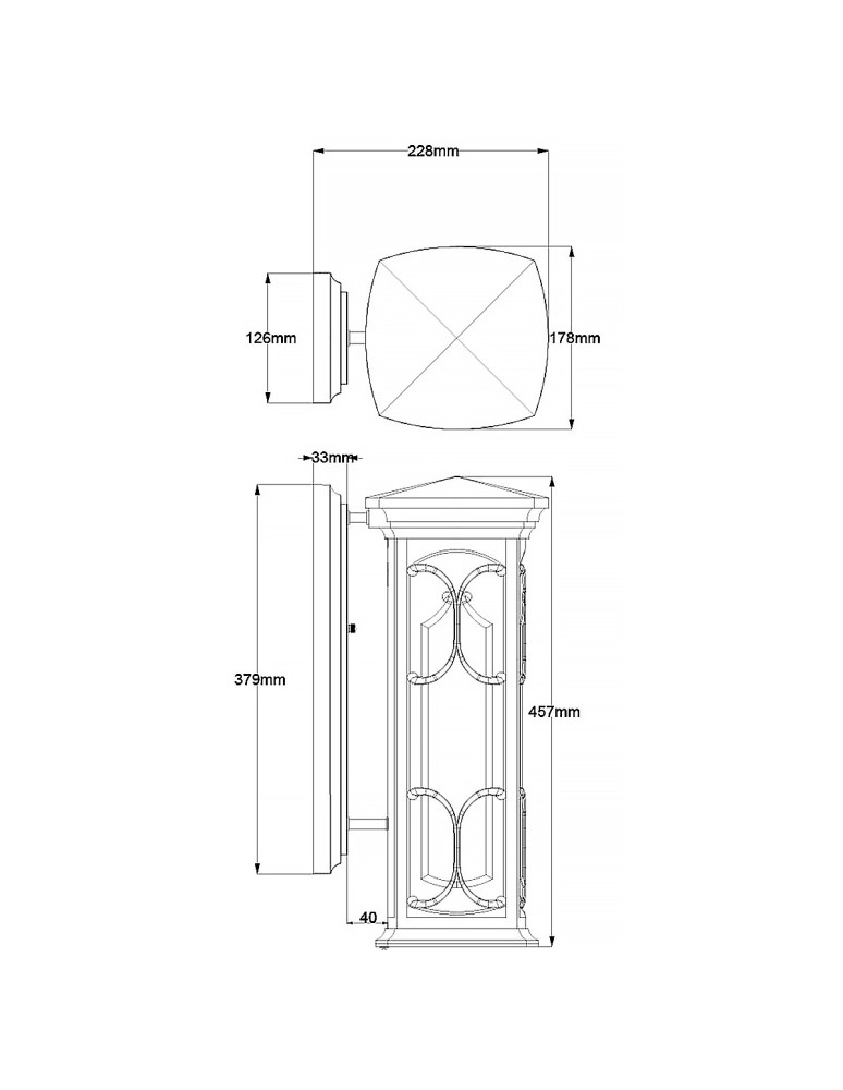 Kinkiety zewnętrzne - Elstead Lighting Średnia latarnia naścienna Franceasi - 1 źródło światła IP44 KL-FRANCEASI-M - product kolory-swiatla.pl 5